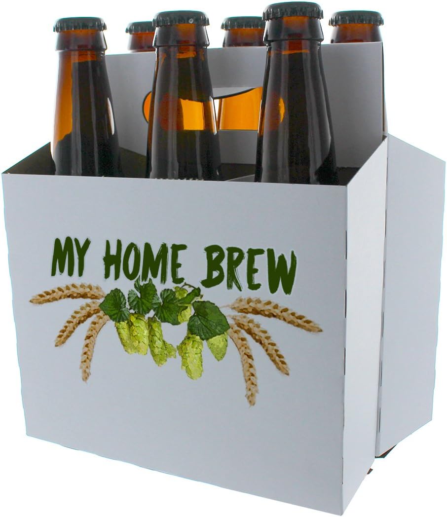 Paquete de 6 portadores de botellas de cerveza de cartón para botellas de 12 onzas, color blanco (10 unidades)