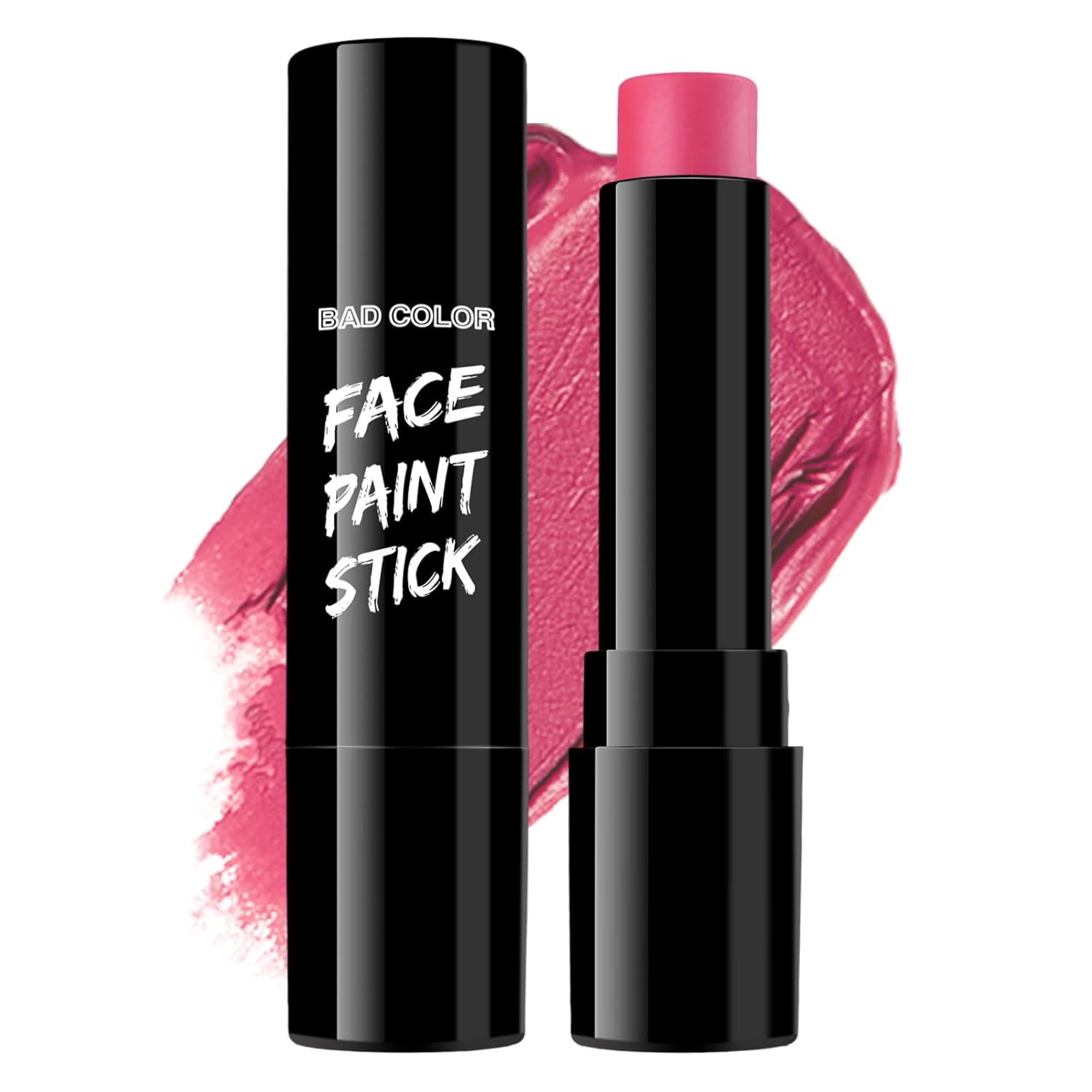 Pintura facial rosa en barra para el cuerpo, crema mezclable, cobertura completa, pinturas faciales negras para adultos y niños, kit profesional de