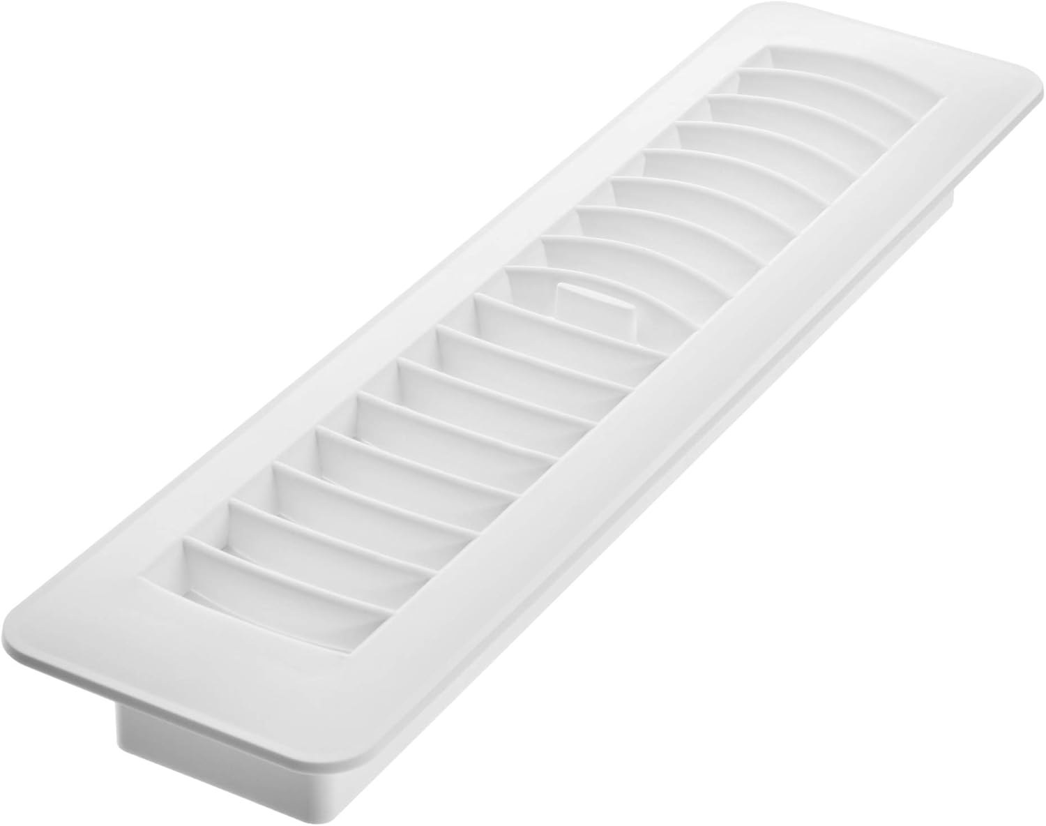 Imperial RG1449 Registro de piso con diseño de rejillas, 2-14 pulgadas de alto x 12 pulgadas de ancho, poliestireno, 2.25 x 12 pulgadas, blanco