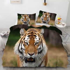 Dark Brown Tiger Duvet Cover Full Animal Print Bedding Sets Full Soft Microfiber Comforter Cover and 2 Pillow Shams 20″X26″, Bed Set Duvet Covers Dark Brown Tiger Duvet Cover Full Animal Print Bedding Sets Full Soft Microfiber Comforter Cover and 2 Pillow Shams 20″X26″, Bed Set Duvet Covers