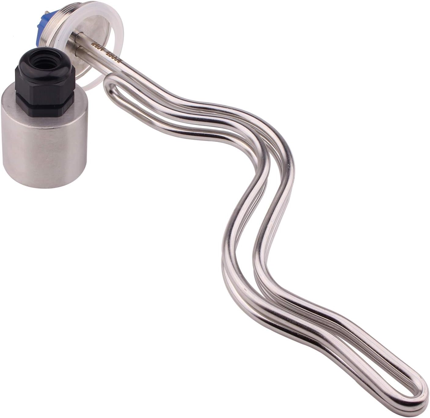 DERNORD Calentador de agua eléctrico 240V 4500W del elemento calefactor de la ondulación de la tri-abrazadera de 2 pulgadas (OD64)