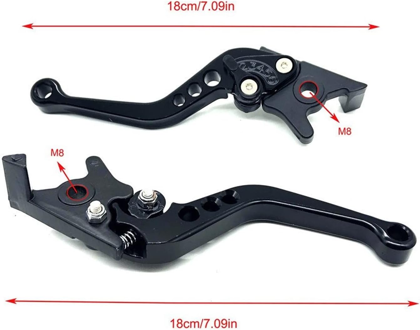 Palancas Manillar para Suzuki GIXXER 250 SF 2020 2021 Accesorios de motocicleta CNC Palancas de embrague de freno cortas ajustables (color azul,
