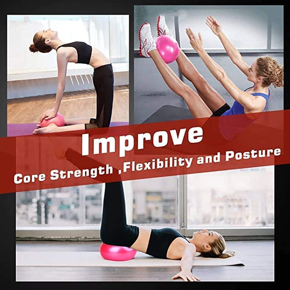 Mini pelota de yoga de ejercicio de pilates, pequeña pelota inflable de yoga de ejercicio de 6 pulgadas, equipo de entrenamiento básico y terapia