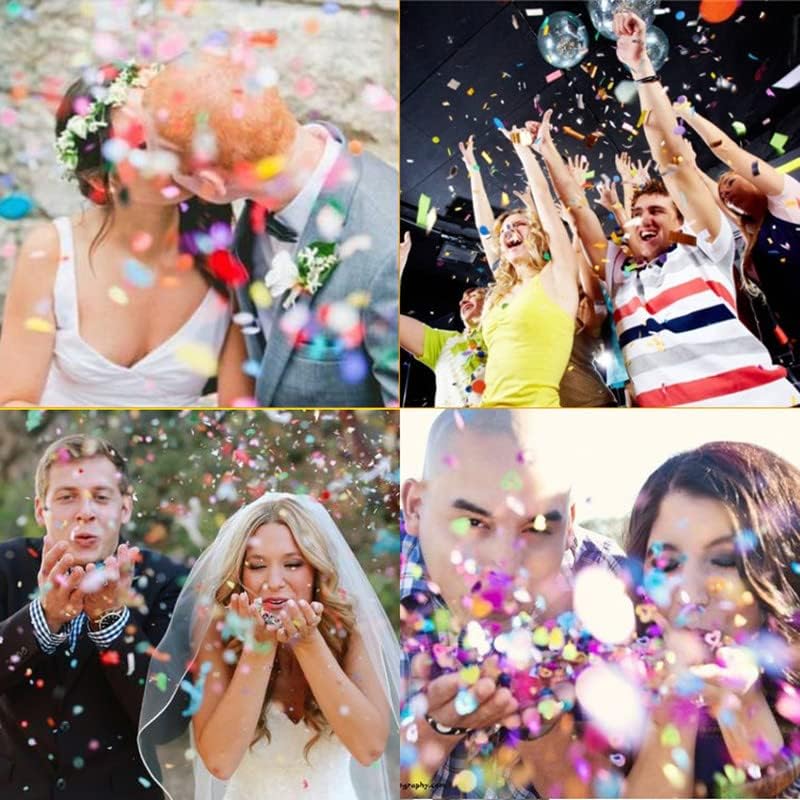 HIPIHOM 5000 lentejuelas de confeti con purpurina multicolor para bodas, fiestas de cumpleaños, Navidad, decoración de mesa, manualidades, 0.6