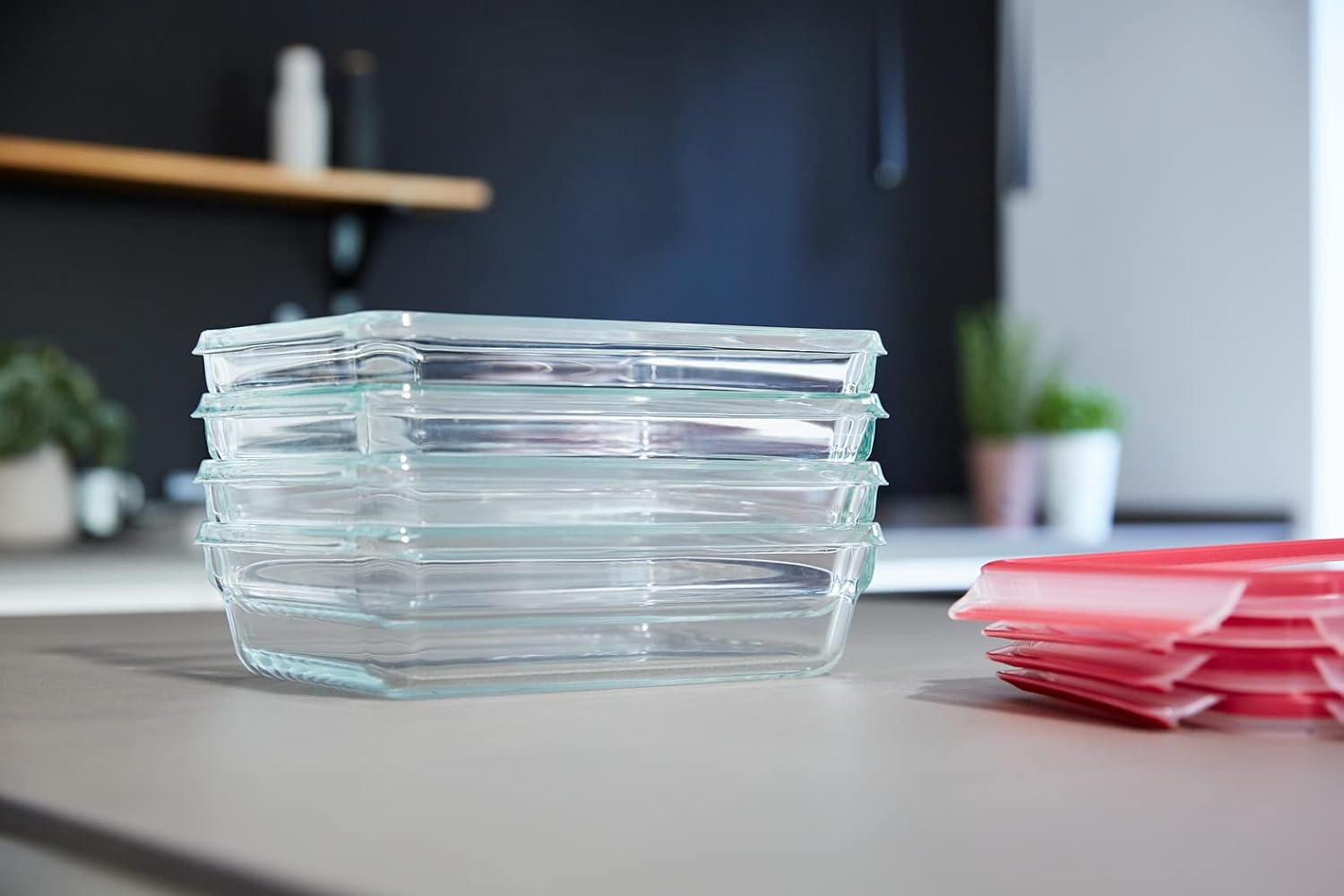 Tefal Masterseal N1040810 – Recipiente rectangular para alimentos (0,85 L, capacidad para almacenamiento de alimentos, apilable, apto para horno y