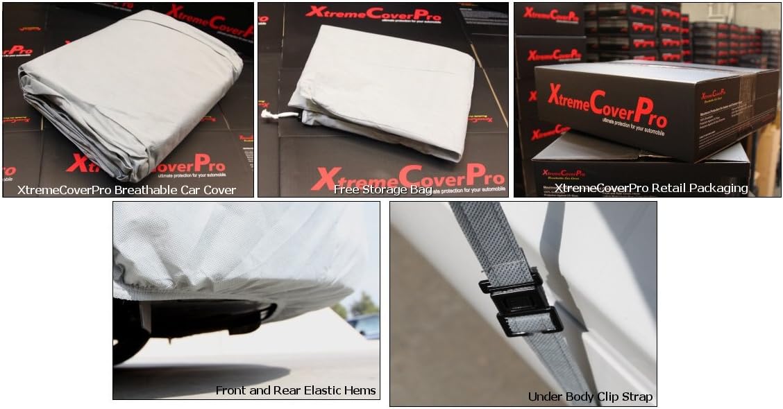 Funda de coche 100% transpirable para Jagura XK XKR XKR-S Coupé Convertible 2007 2008 2009 2010 2011 2012 2013 2014 2015 (gris espacial)