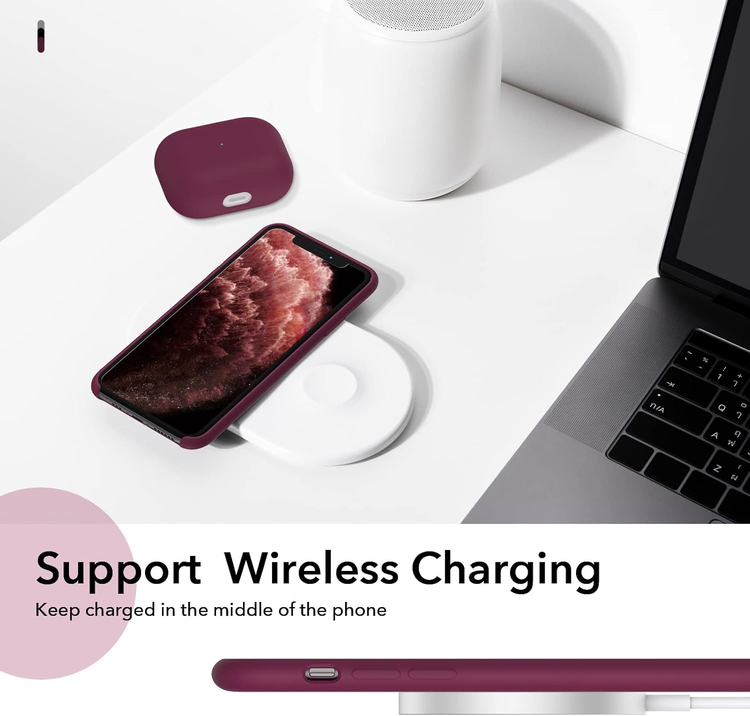 ORNARTO Funda de silicona líquida para iPhone 11 Pro Max (2019) de 6.5 pulgadas, goma de gel de silicona líquida suave y delgada