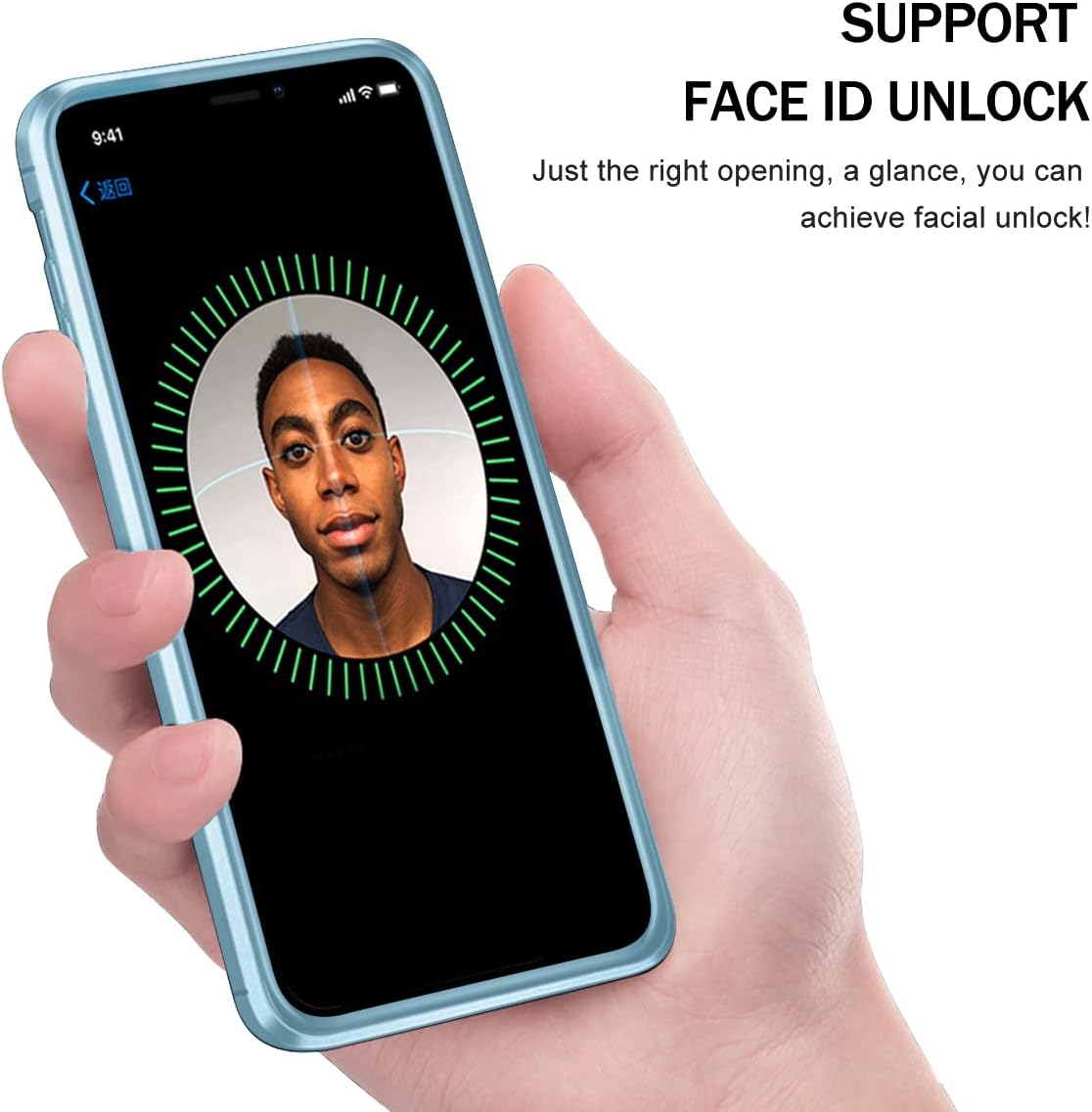 ESTPEAK – Funda magnética compatible con iPhone 13 Pro 2021, protector de pantalla magnético de doble cara y antiespía, funda protectora trasera de