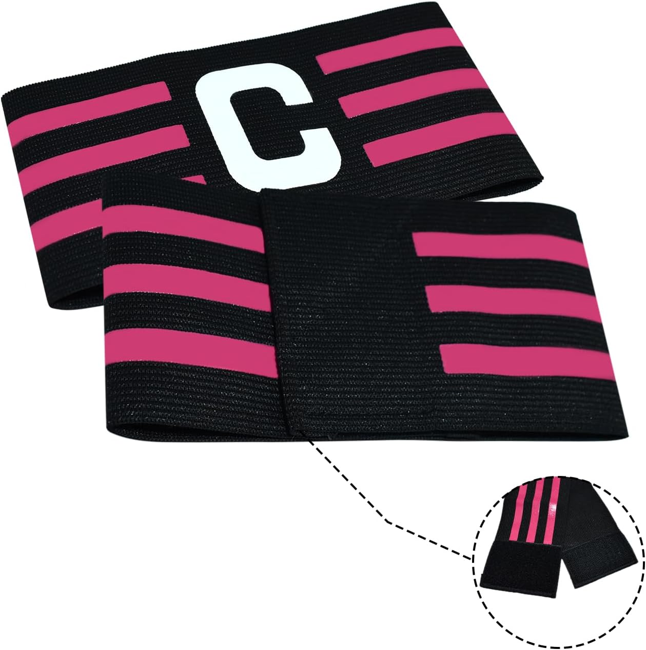 Brazalete deportivo de capitán C para entrenamiento de equipo, unisex, elástico, para capitán de fútbol, ajustable, para jugadores de fútbol al aire