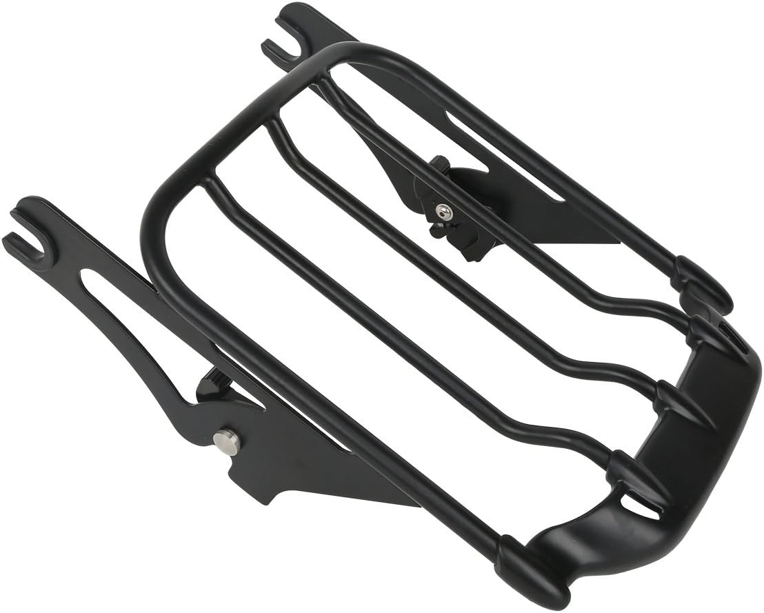 TCT – Portaequipajes desmontable con dos alas de aire, apto para modelos Harley Touring 2009-2019