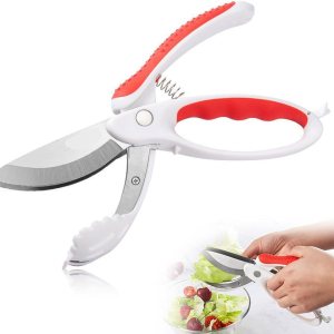 NASHARIA Tijeras de ensalada Tijeras de hierbas Picador de ensalada de cocina resistente Tijeras de ensalada de cocina Multifuncional de doble hoja NASHARIA Tijeras de ensalada Tijeras de hierbas Picador de ensalada de cocina resistente Tijeras de ensalada de cocina Multifuncional de doble hoja