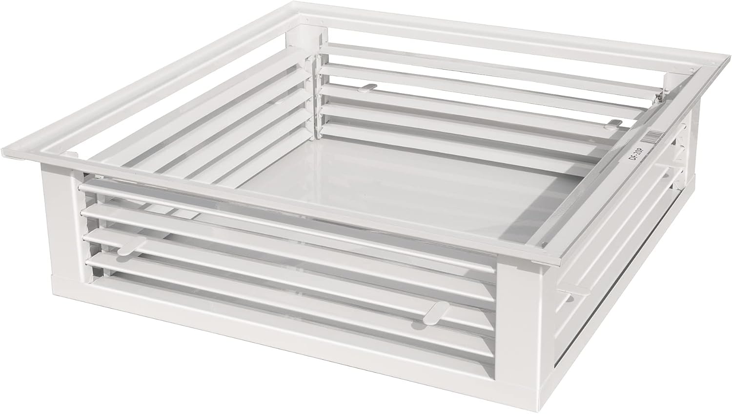 GSW Difusor de aire ajustable de 4 vías con recubrimiento de polvo blanco de 14 pulgadas para enfriador evaporativo de pantano, borde de montaje de