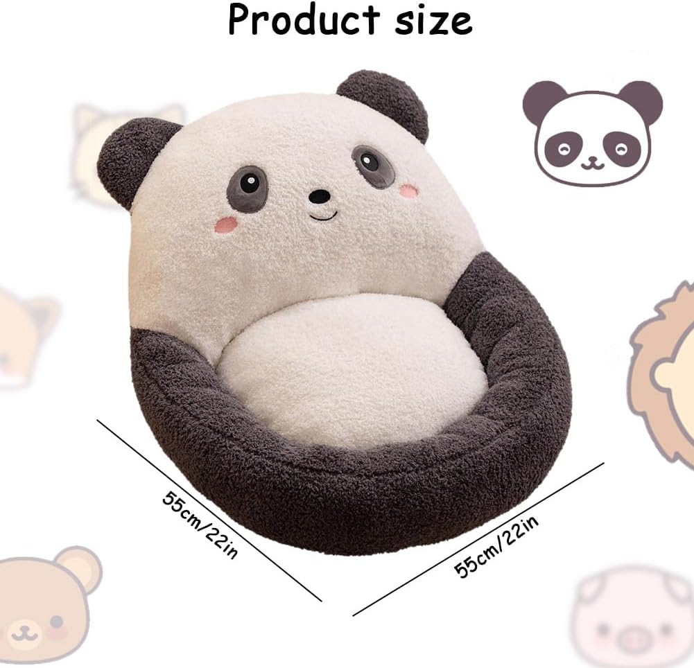 Cojines Kawaii para silla de interiores, cómodos cojines de felpa con respaldo, cojín antideslizante para silla de oficina, cojín tatami para silla