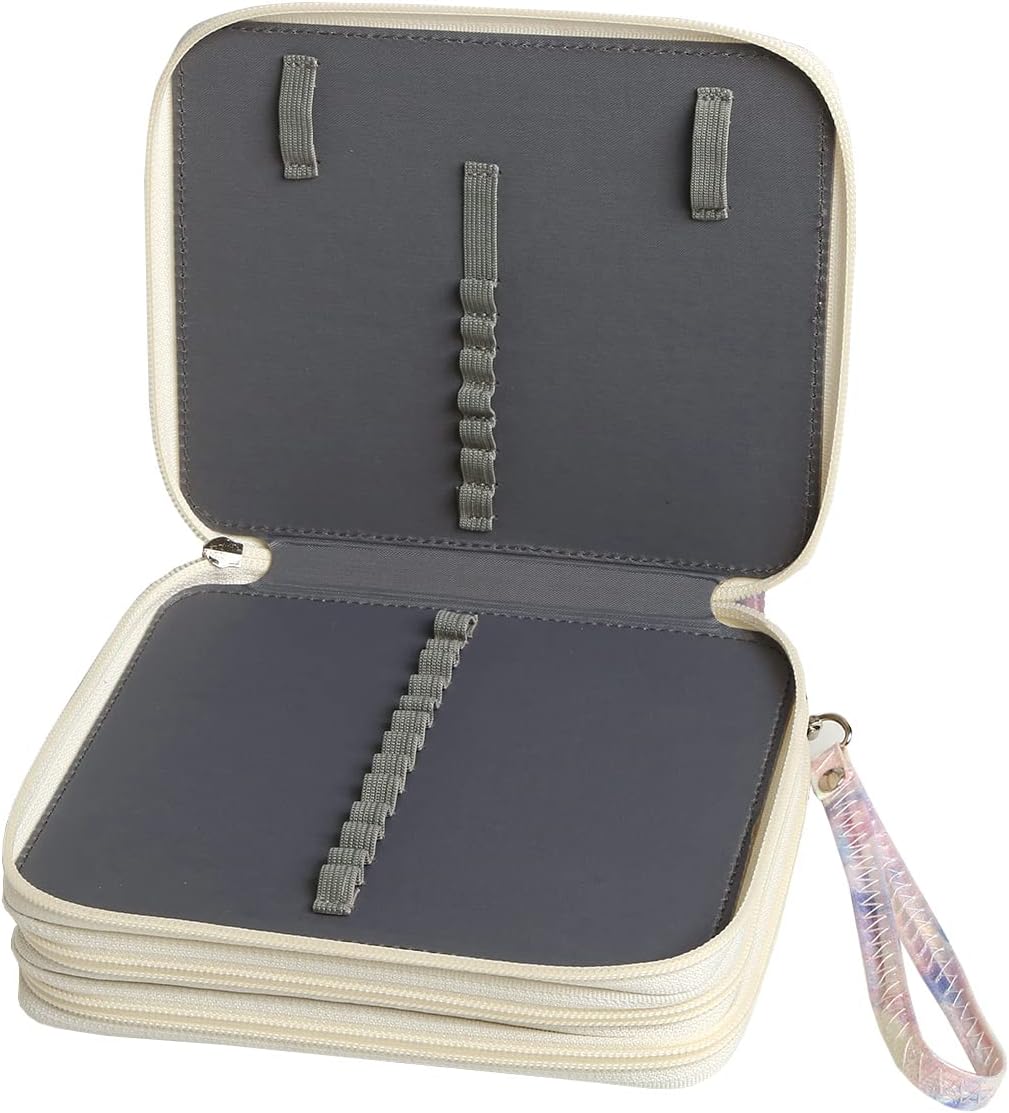 Lbxgap Organizador de 72 ranuras para lápices con cremallera para lápices de acuarela Prismacolor, lápices de colores Crayola, lápices Marco