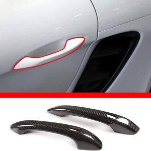 100% fibra de carbono real manija de puerta de coche cubierta ajuste 2 piezas para Porsche 718 911 2016-2020 Auto Exterior Accesorios (con agujeros) 100% fibra de carbono real manija de puerta de coche cubierta ajuste 2 piezas para Porsche 718 911 2016-2020 Auto Exterior Accesorios (con agujeros)
