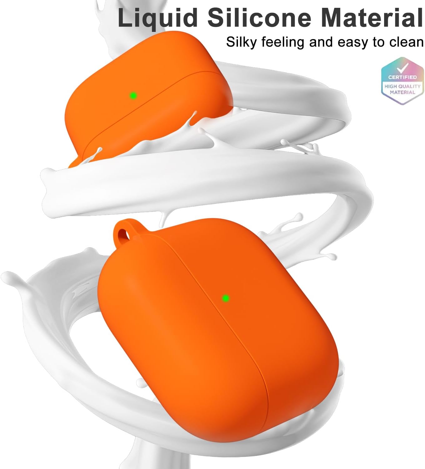 Oakxco Funda de silicona para Airpods 3, bonita funda rígida femenina para Airpods de tercera generación con llavero, gel de goma colorido suave TPU