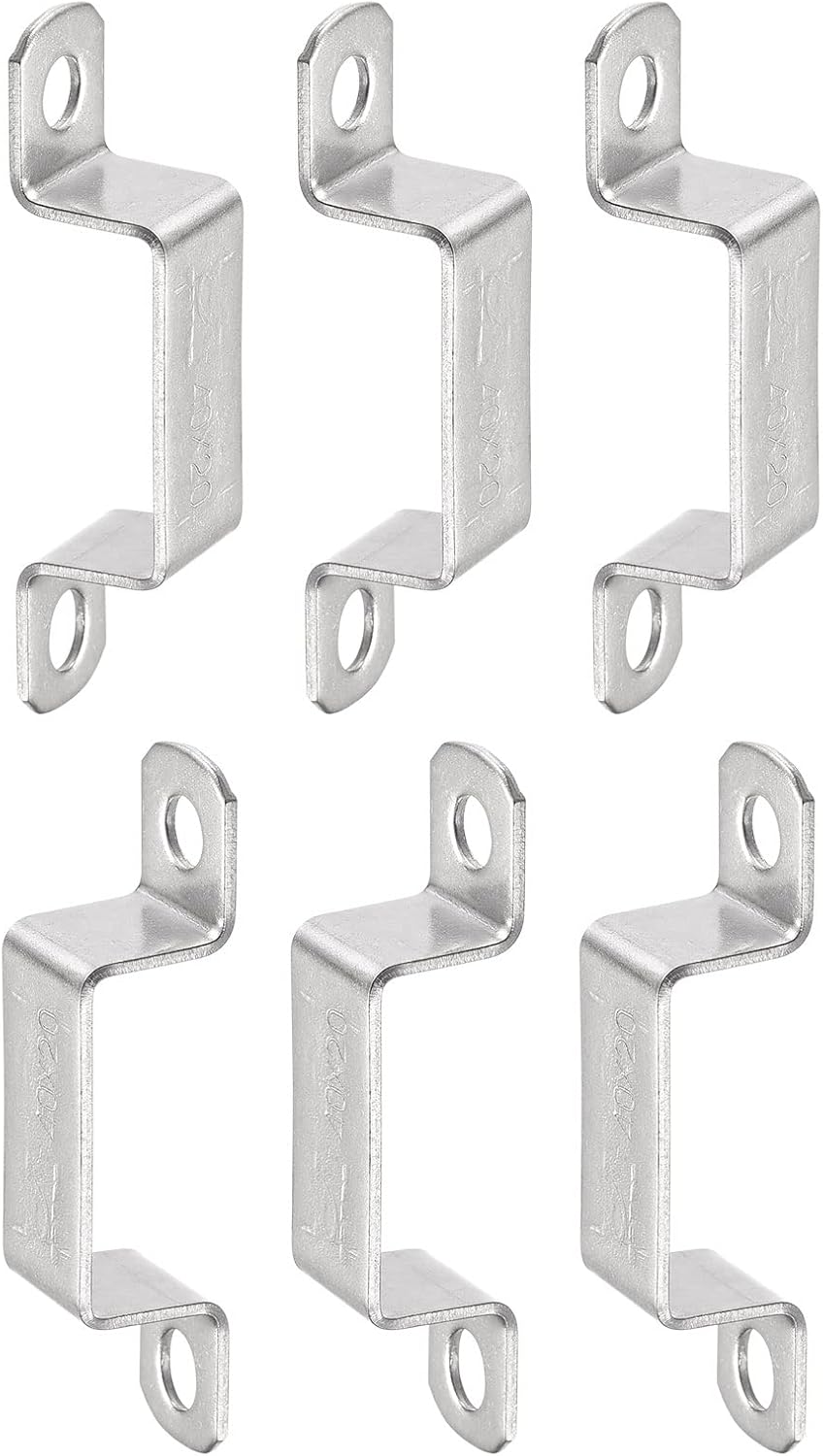 DTGN Soporte de conector de puntal en forma de U de 0.709 in x 1.634 in (InnerHxInnerW) – Paquete de 6 – Bueno para fijación de tuberías en el hogar