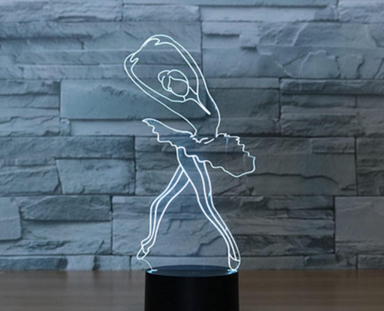 SUPERHONGJIHAO Luz nocturna para niños 3D Ballet Girl lámpara LED con control remoto 16 colores cambiantes regalo de cumpleaños de Navidad para niño