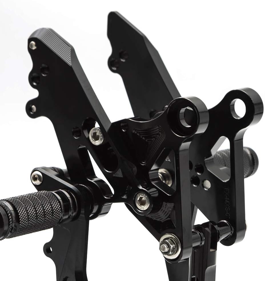 FXCNC CNC Grom Billet – Juego de clavijas traseras para motocicleta, reposapiés totalmente ajustables, compatible con GROM MSX125 2012 2013 2014