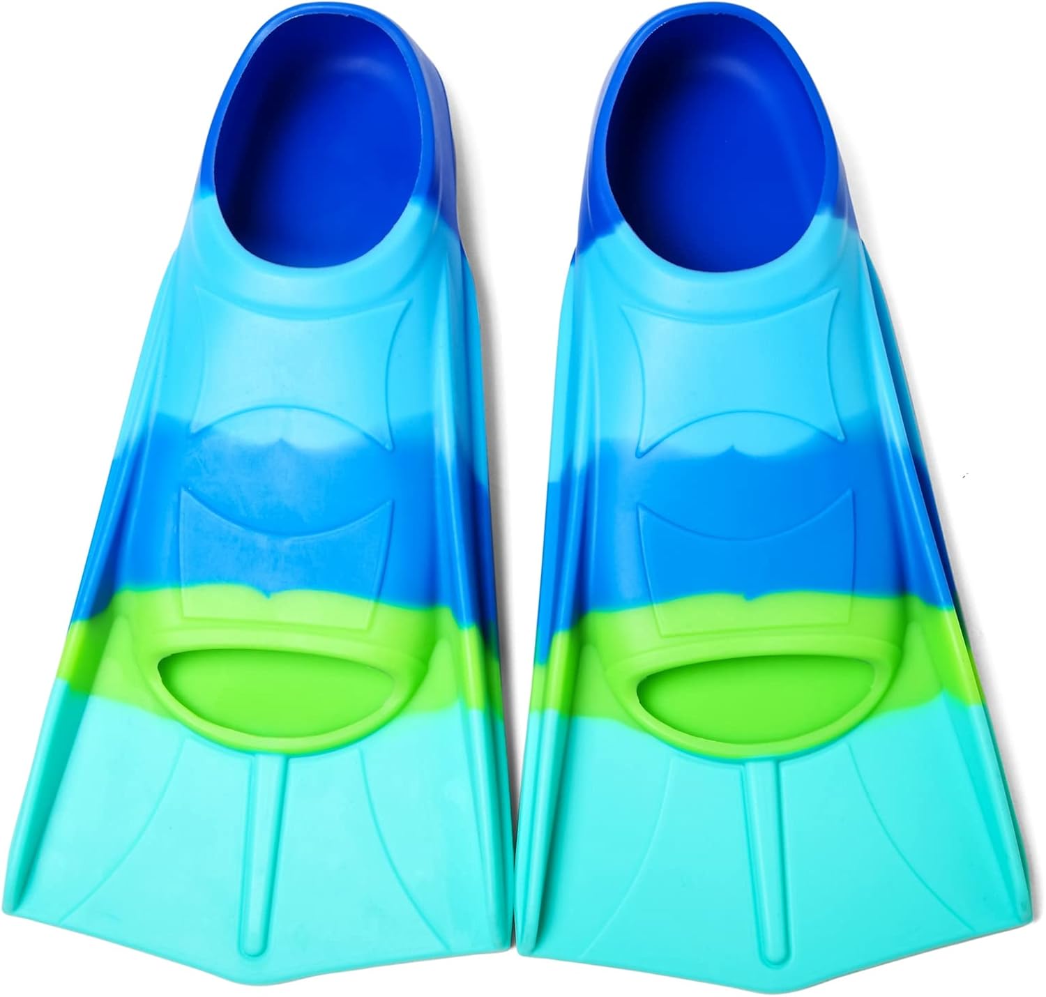 Aletas de natación para niños, aletas cortas de entrenamiento de natación para regazo, piscina, esnórquel para niños, niñas, niños y principiantes