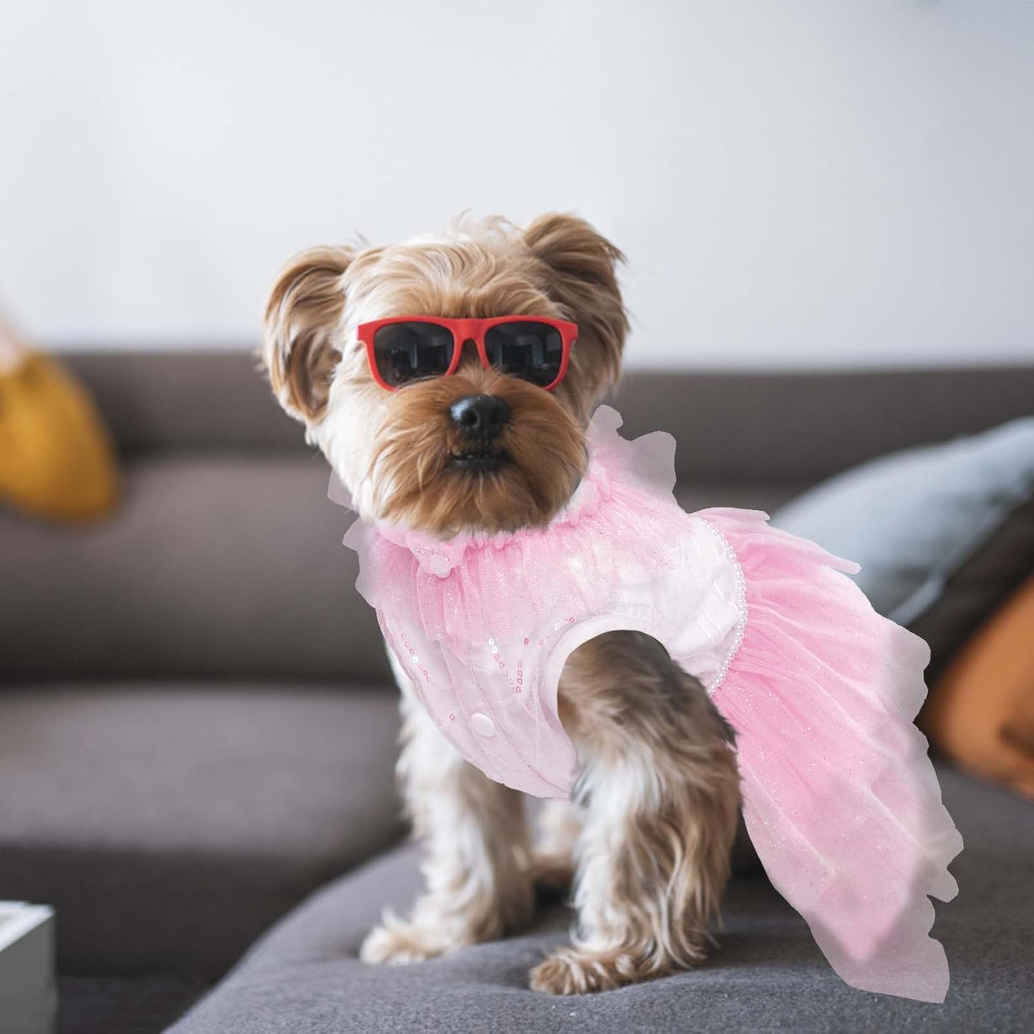 Vestido de boda para perro, vestidos para perro pequeño hembra, vestidos de novia para perrito, vestido de cumpleaños para perro, ropa de cachorro