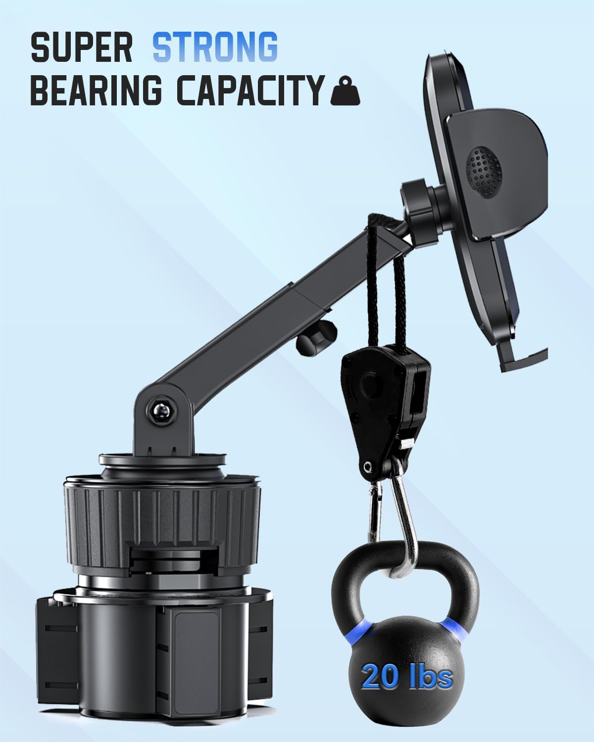 Soporte para teléfono con base desmontable, soporte para teléfono celular compatible con iPhone, Samsung Pixel y todos los teléfonos inteligentes,