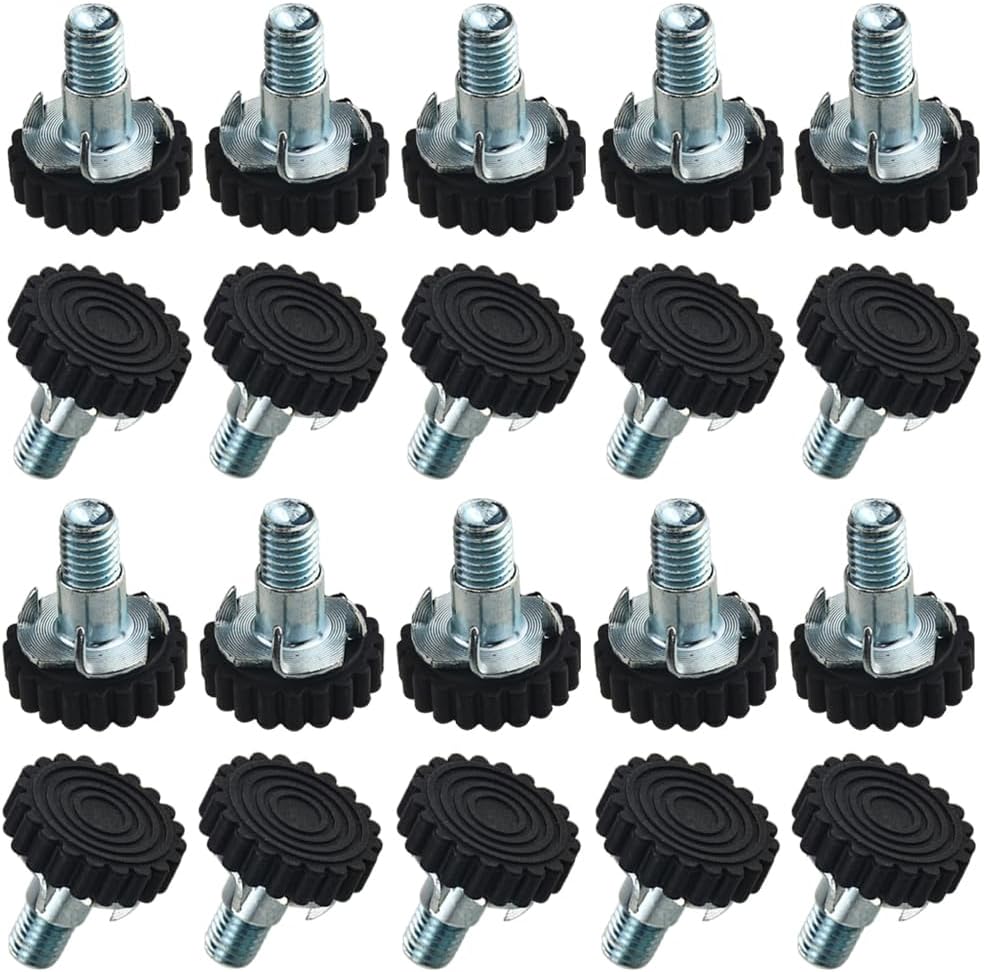 TOVOT 20 pies de nivelación de muebles M10 de 1.181 in, patas de mesa atornillables para muebles, niveladores resistentes con tuercas en T para