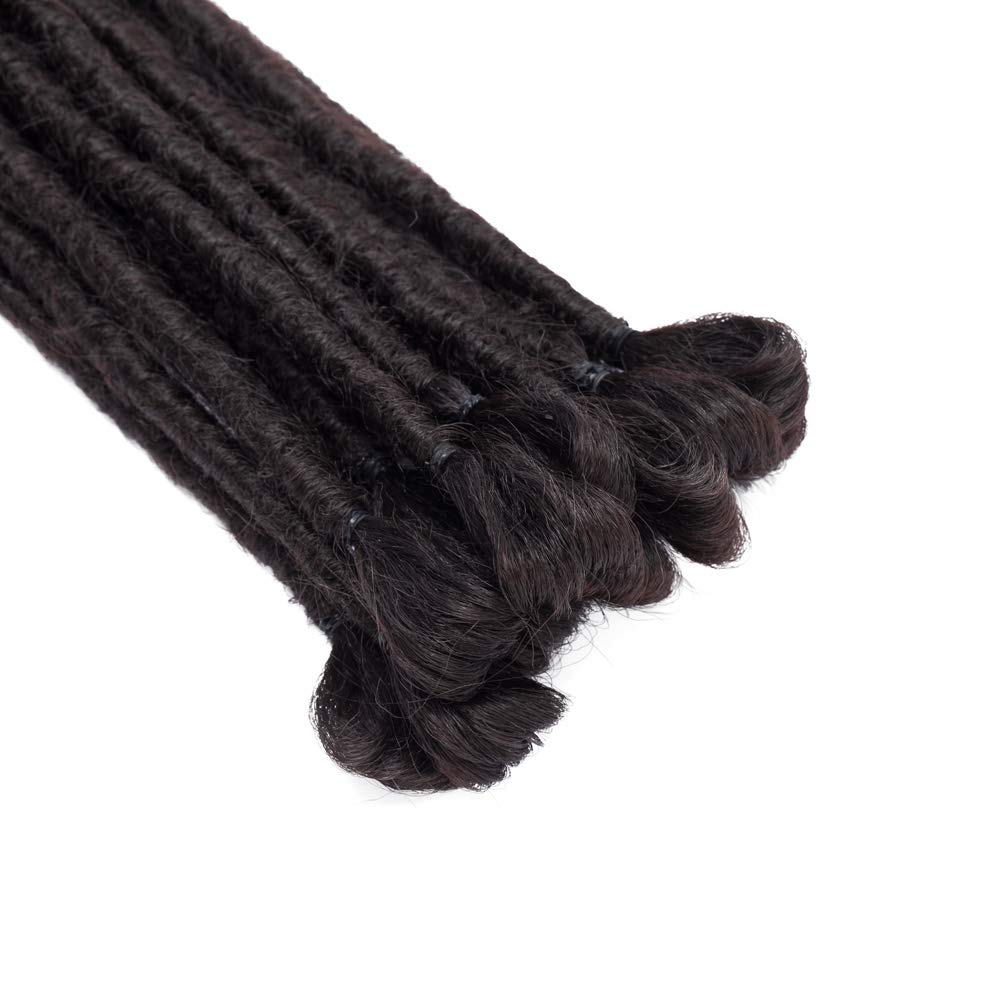 Extensiones de rastas cortas de 12 pulgadas, 5 hebras, suaves hechas a mano, rastas de ganchillo para hombres, reggae hip-pop, marrón oscuro