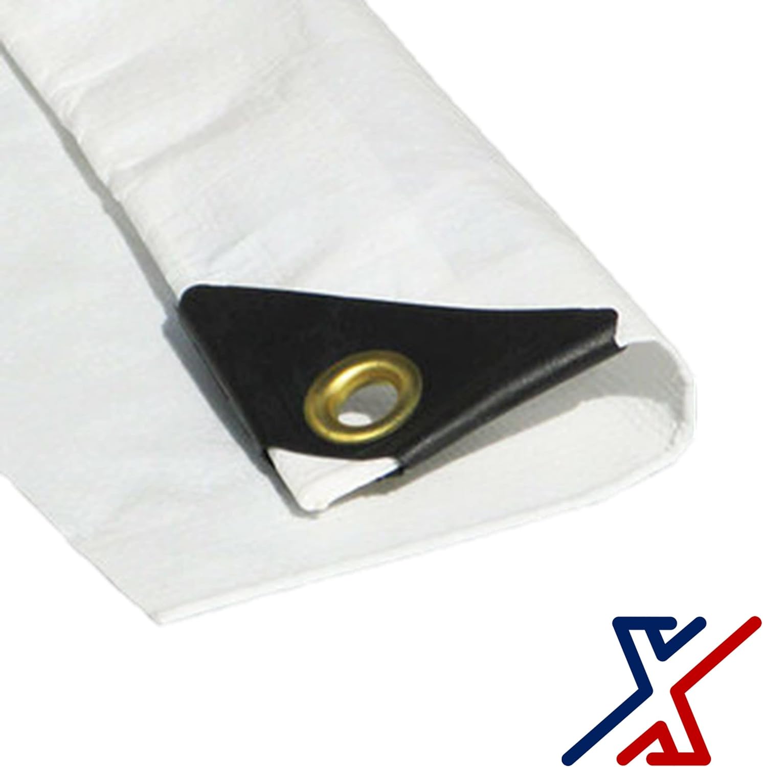 X1 Tarps – Lona resistente de 0.472 in de color blanco de 7 x 14 pulgadas con protección UV