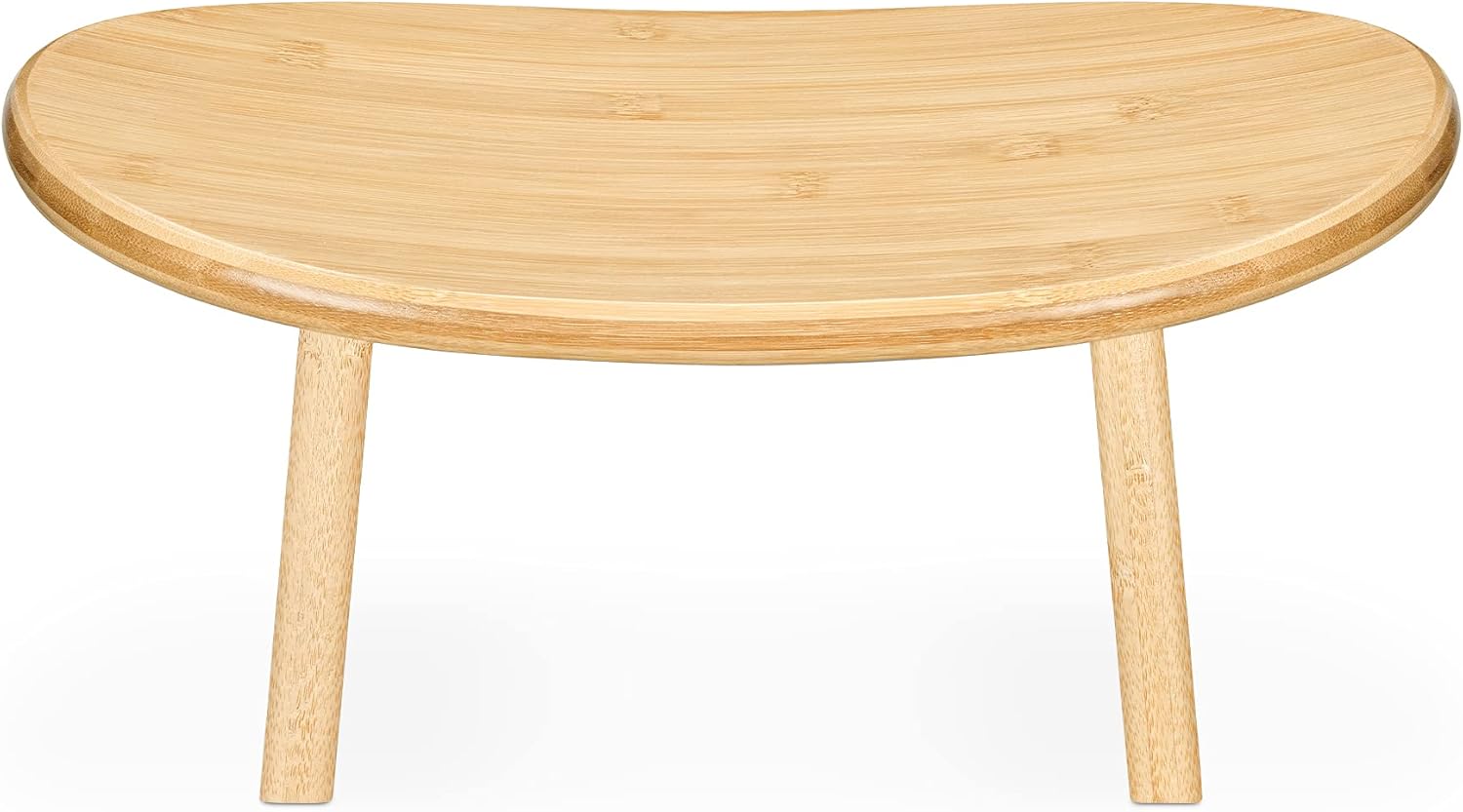 Navaris Bamboo Meditation Stool – Bench for Meditating, Yoga, Practice – Angled Ergonomic Seat with Round Edges for Comfortable Postures – Light