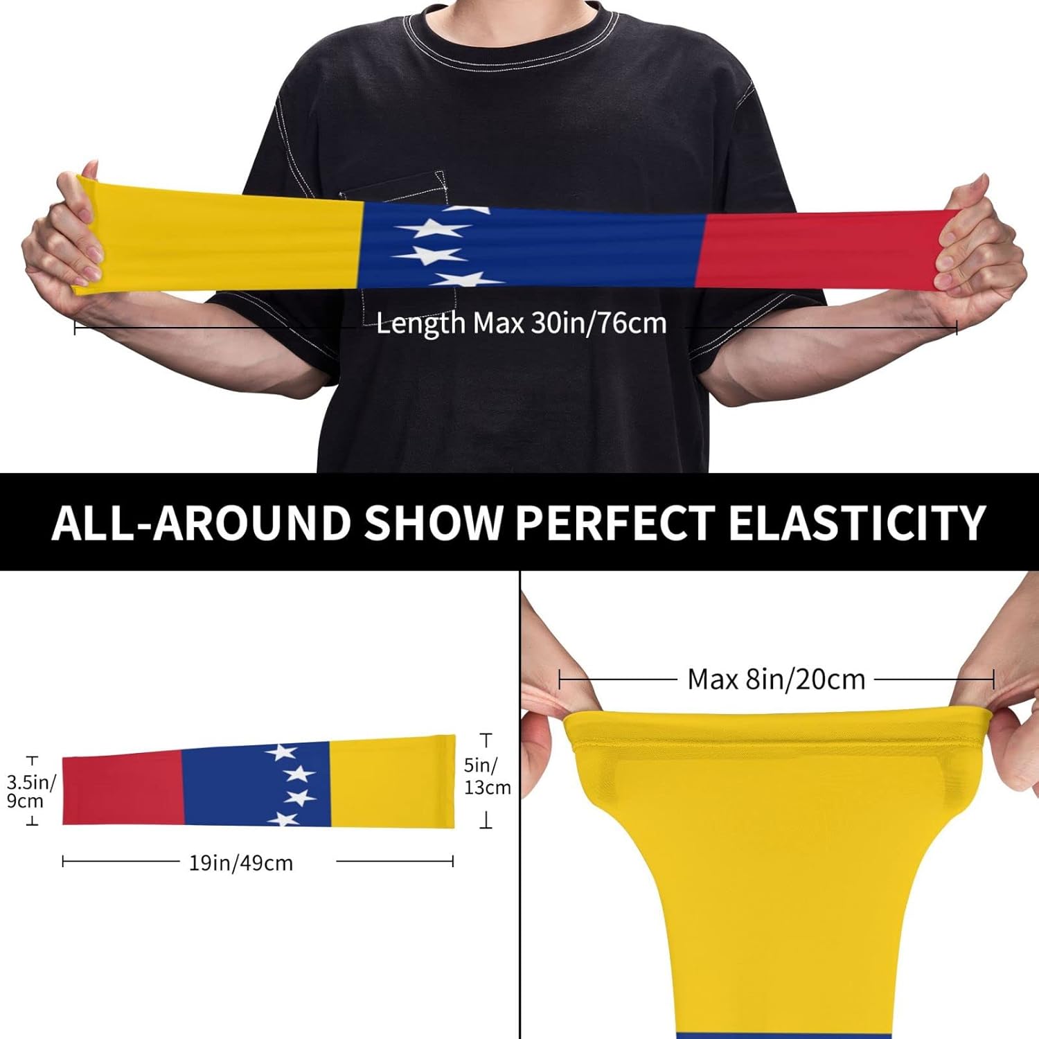 Manga de compresión para hombre y mujer, manga de protección de la bandera de Venezuela, mangas de protección para tatuajes, mangas de brazo para