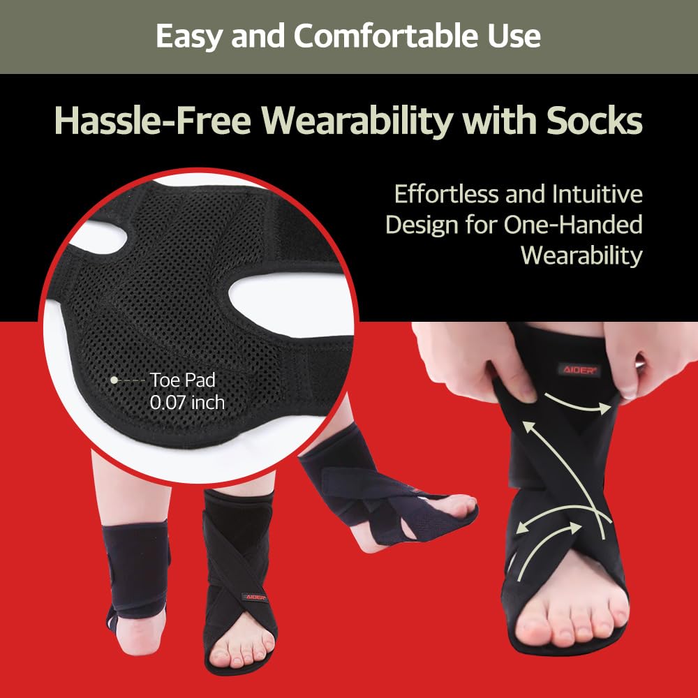 Dropfoot Braces Tipo 3 – Estabilizador de pie usado con zapatos, evita la inversión de los pies, equipo médico ortopédico, material ligero con