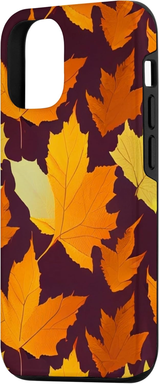 Funda de Halloween con diseño de hojas de otoño para iPhone 13