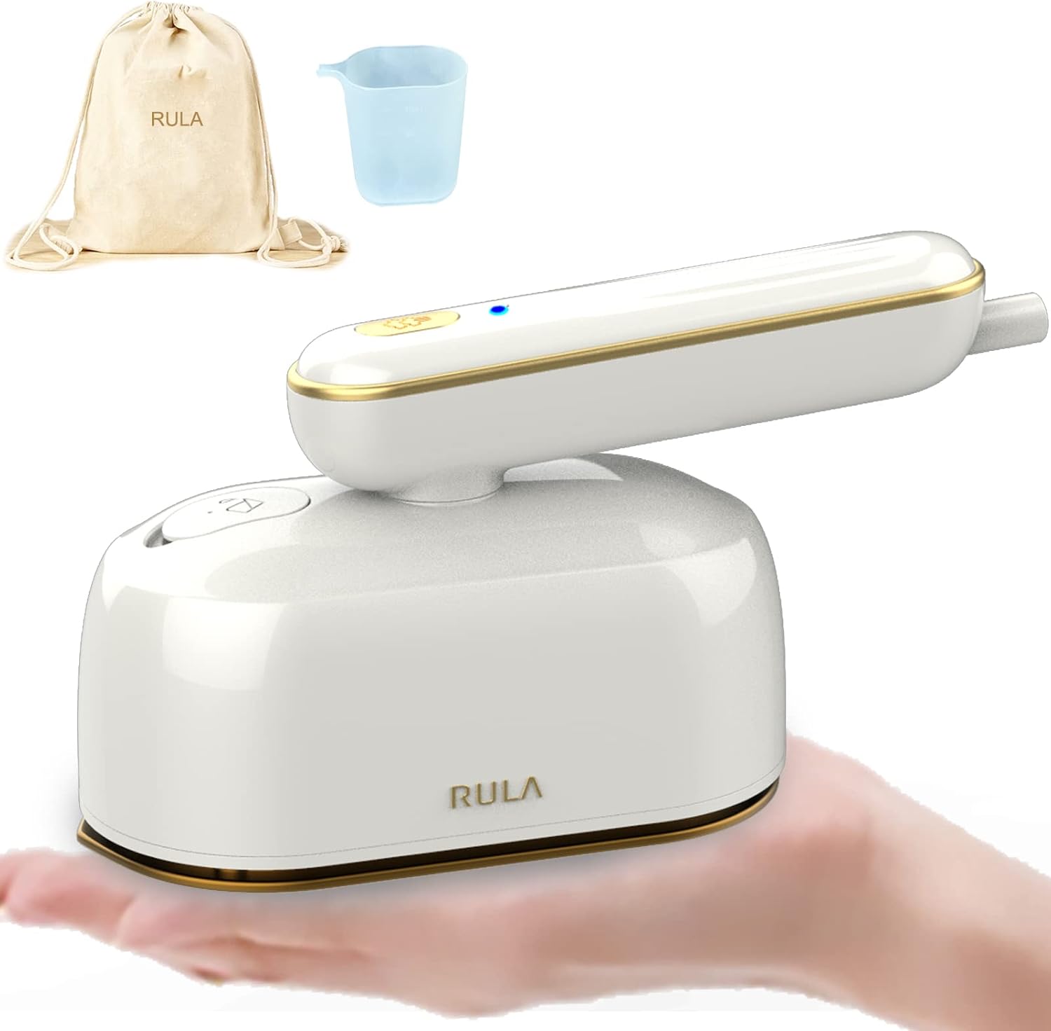 RULA Plancha de vapor de viaje para vaporizador de ropa, mini plancha de vapor portátil para ropa, pequeña máquina de planchar en seco y húmedo 2 en