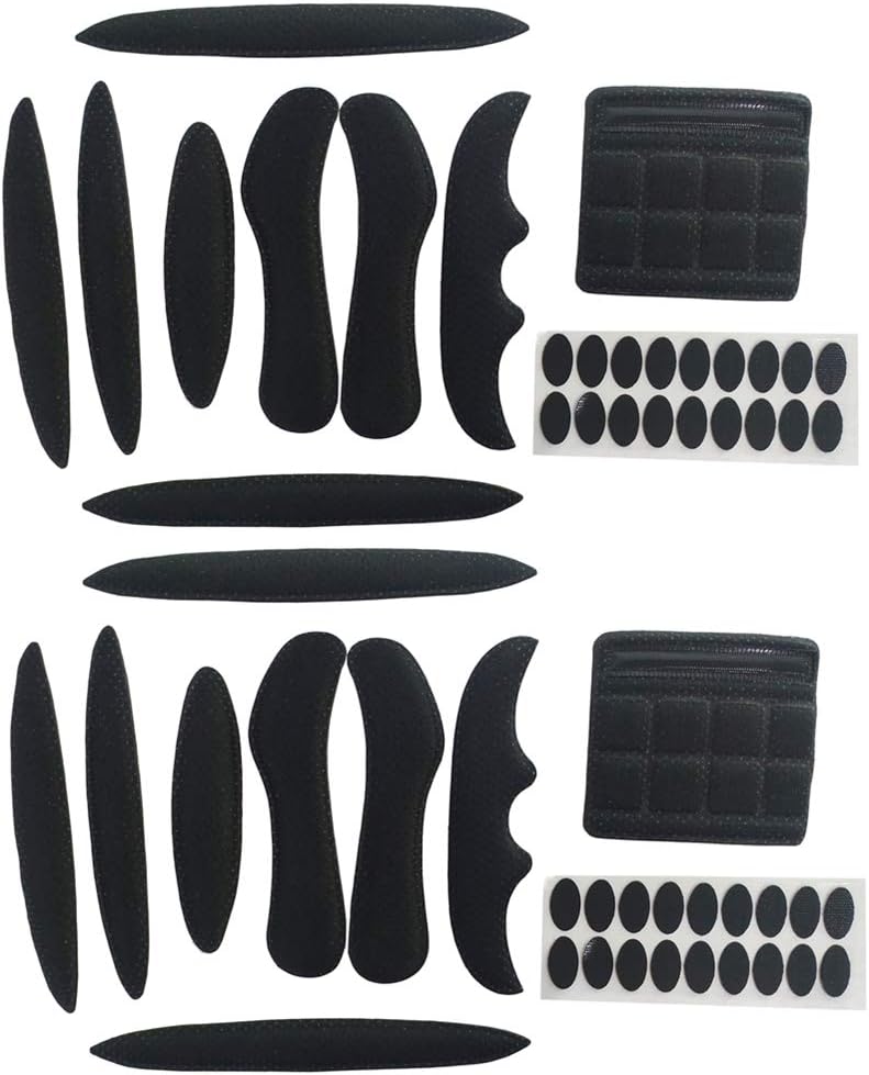 QXDAITI-12 – Juego de 2 almohadillas de espuma universales para casco de bicicleta, motocicleta, casco de ciclismo, negro, QXDAITI-12