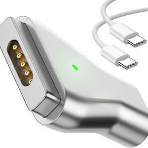 kocomio Adaptador magnético USB C a 2 puntas en T magnéticas, tipo C a caja fuerte 2 T-Head PD 100W convertidor de carga rápida para MacBook Pro Air kocomio Adaptador magnético USB C a 2 puntas en T magnéticas, tipo C a caja fuerte 2 T-Head PD 100W convertidor de carga rápida para MacBook Pro Air