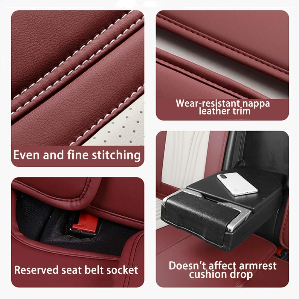 Juego de fundas de asiento de automóvil para Honda Civic 2003-2016, piel sintética impermeable, compatible con bolsas de aire y protector de cojín