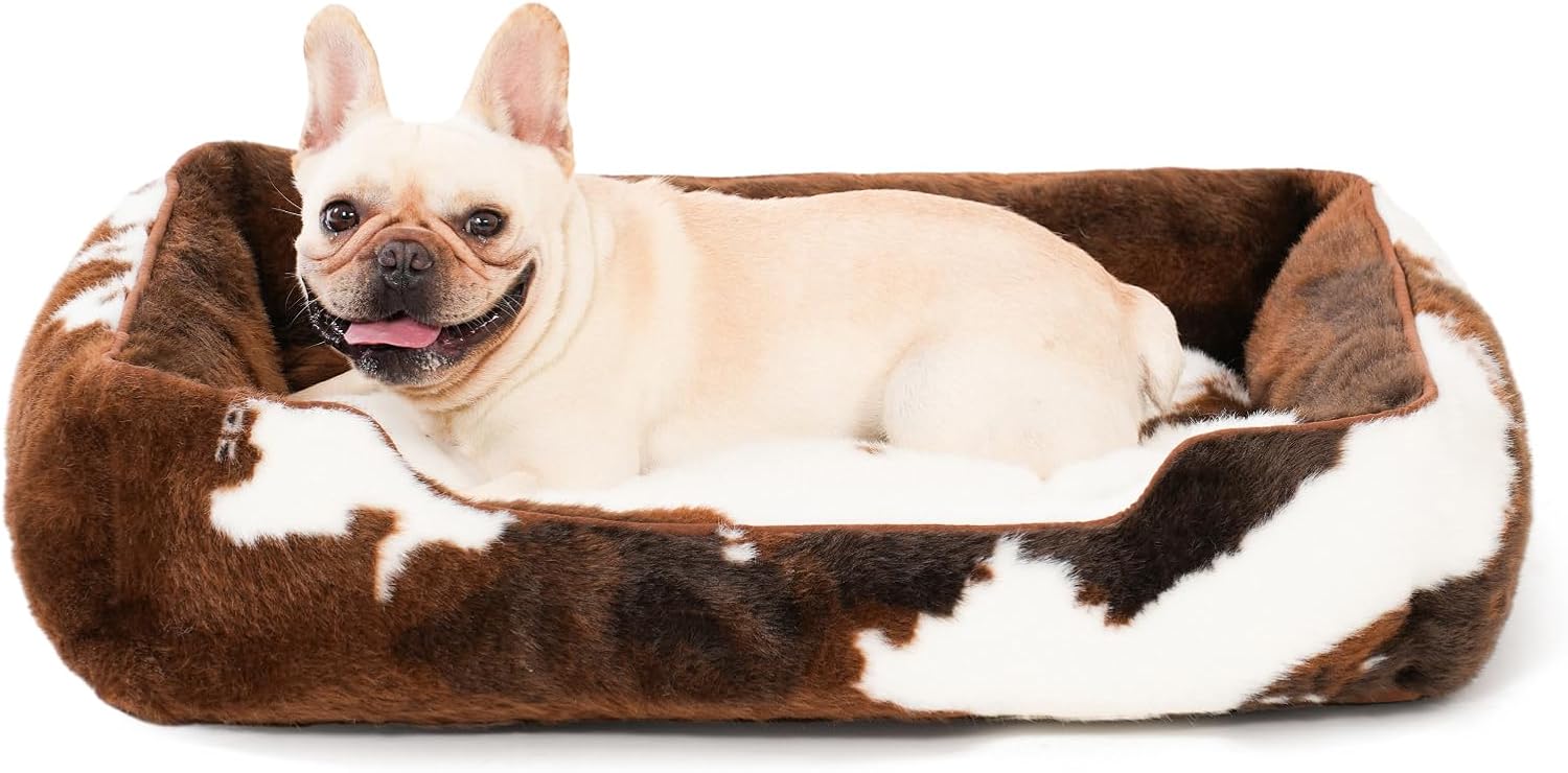 Camas para perros de piel sintética para perros grandes, cama rectangular de felpa grande para perros con funda extraíble, cama grande para perros