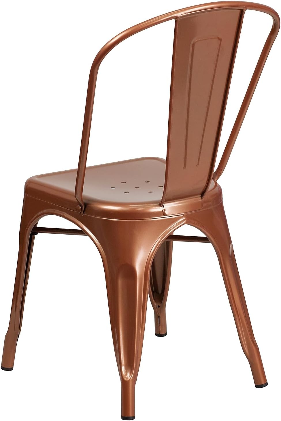 Flash Furniture – Silla apilable de metal para interior y exterior, Metal, Cobre