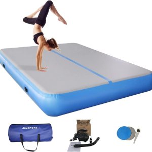 Colchoneta de gimnasia para acrobacias, 10131620 pies, con bomba de aire eléctrica, almohadilla gruesa inflable, equilibrio de choque de rueda de Colchoneta de gimnasia para acrobacias, 10131620 pies, con bomba de aire eléctrica, almohadilla gruesa inflable, equilibrio de choque de rueda de
