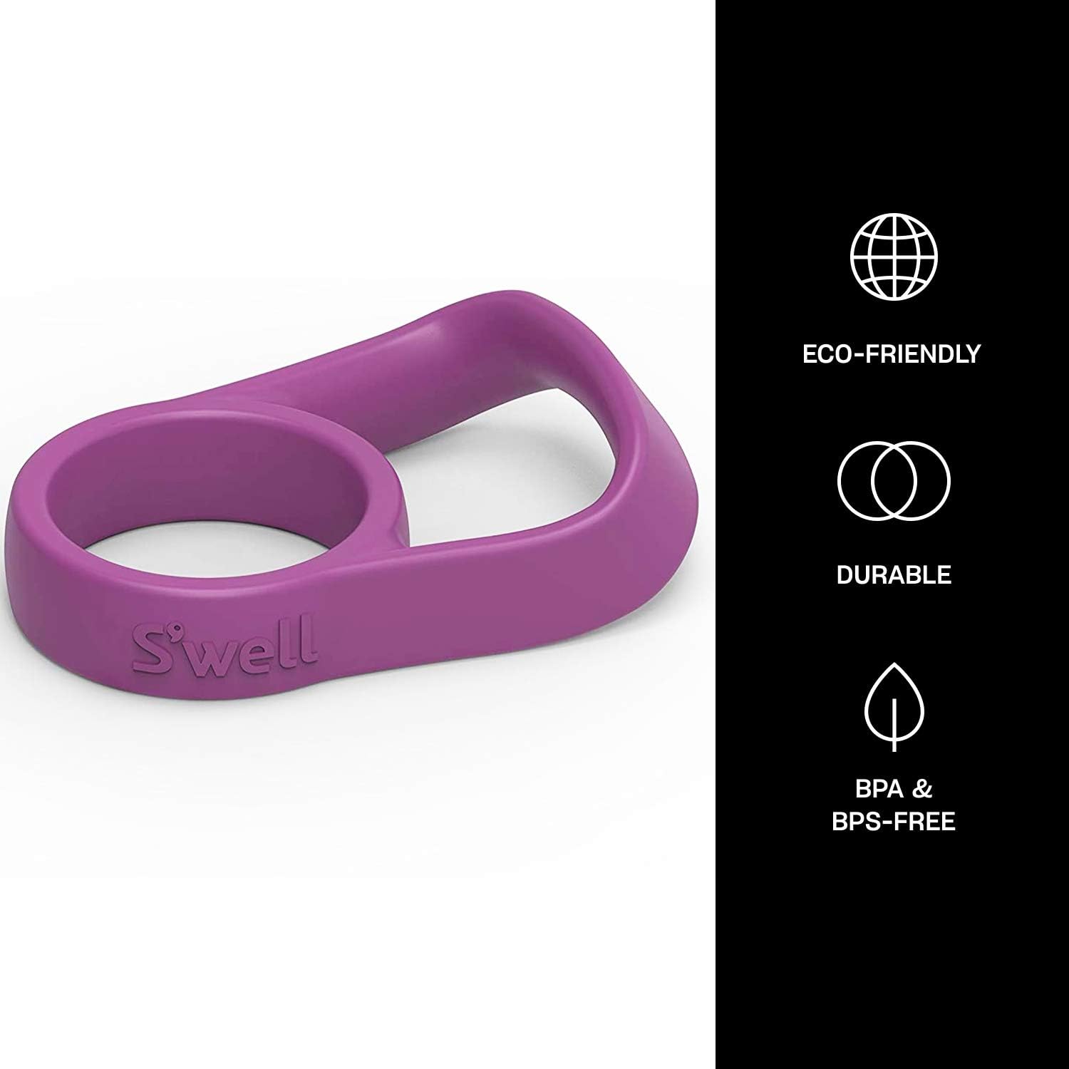 S’well – Mango para botella de agua, color morado, se adapta a botellas de 9, 17 y 25 onzas, una forma cómoda de llevar tu botella a cualquier