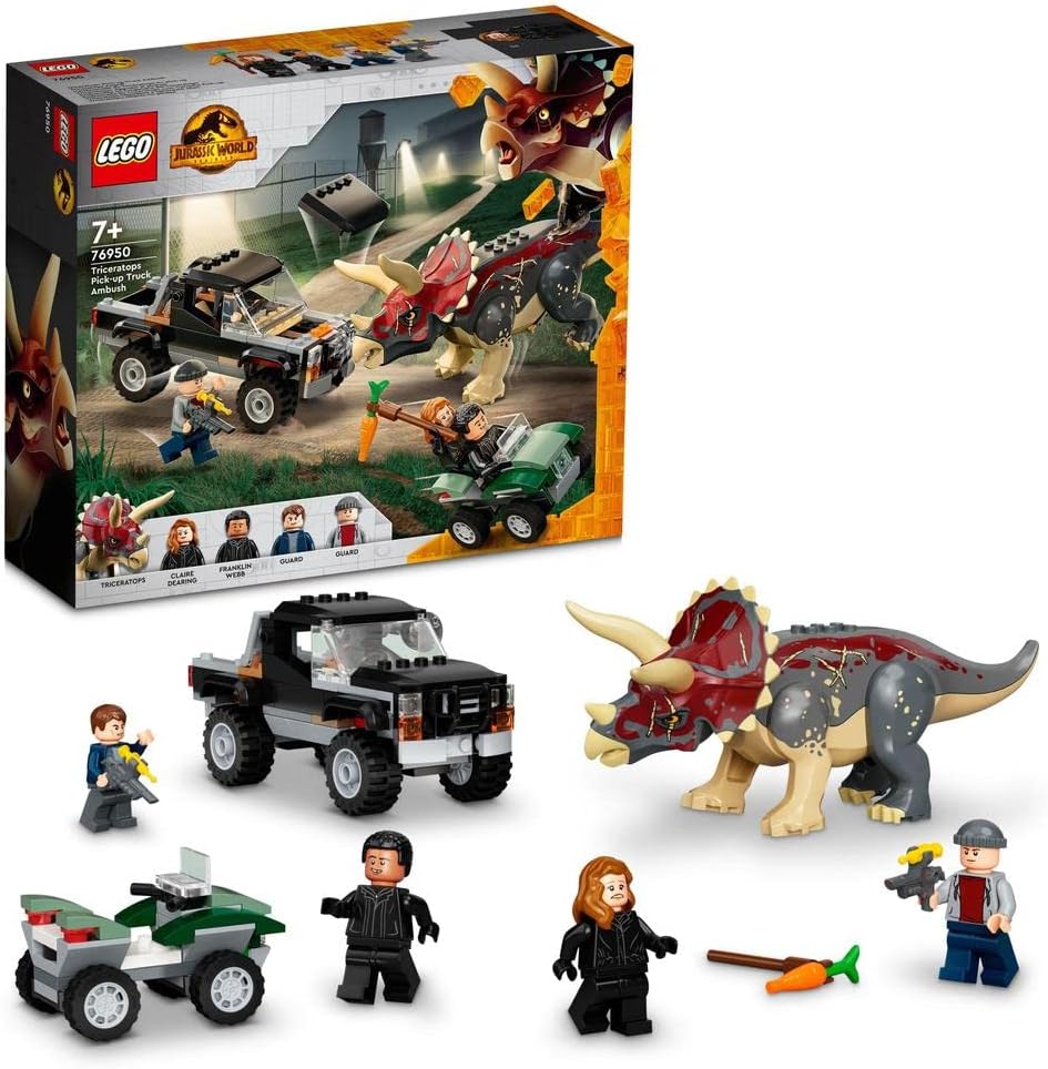 LEGO Jurassic World 76950 Triceratops Truck Attack