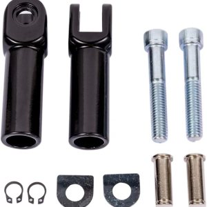 Kit de soportes para estribera de pasajero de 3-38 pulgadas, soportes para clavija de pie, horquilla para Harley Davidson Softail 2000-2017 (negro) Kit de soportes para estribera de pasajero de 3-38 pulgadas, soportes para clavija de pie, horquilla para Harley Davidson Softail 2000-2017 (negro)