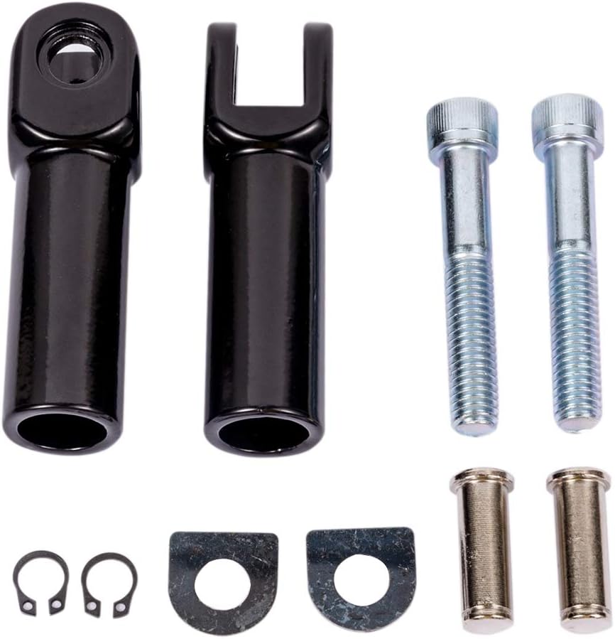 Kit de soportes para estribera de pasajero de 3-38 pulgadas, soportes para clavija de pie, horquilla para Harley Davidson Softail 2000-2017 (negro)