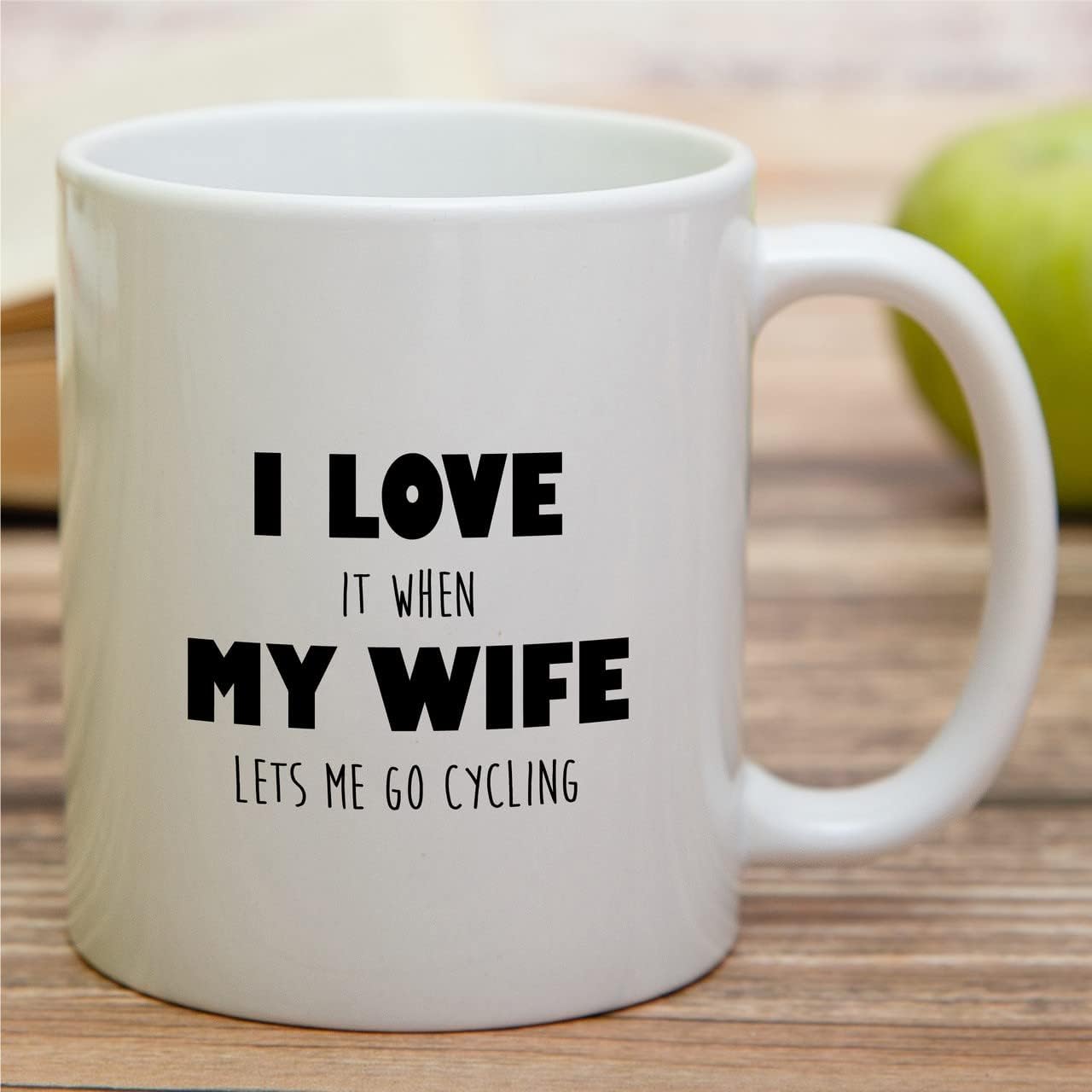 Retreez Taza divertida  Taza de café de cerámica con texto en inglés “I Love My Wife”, de 11 onzas, divertida, sarcasmo, sarcástico, motivacional,