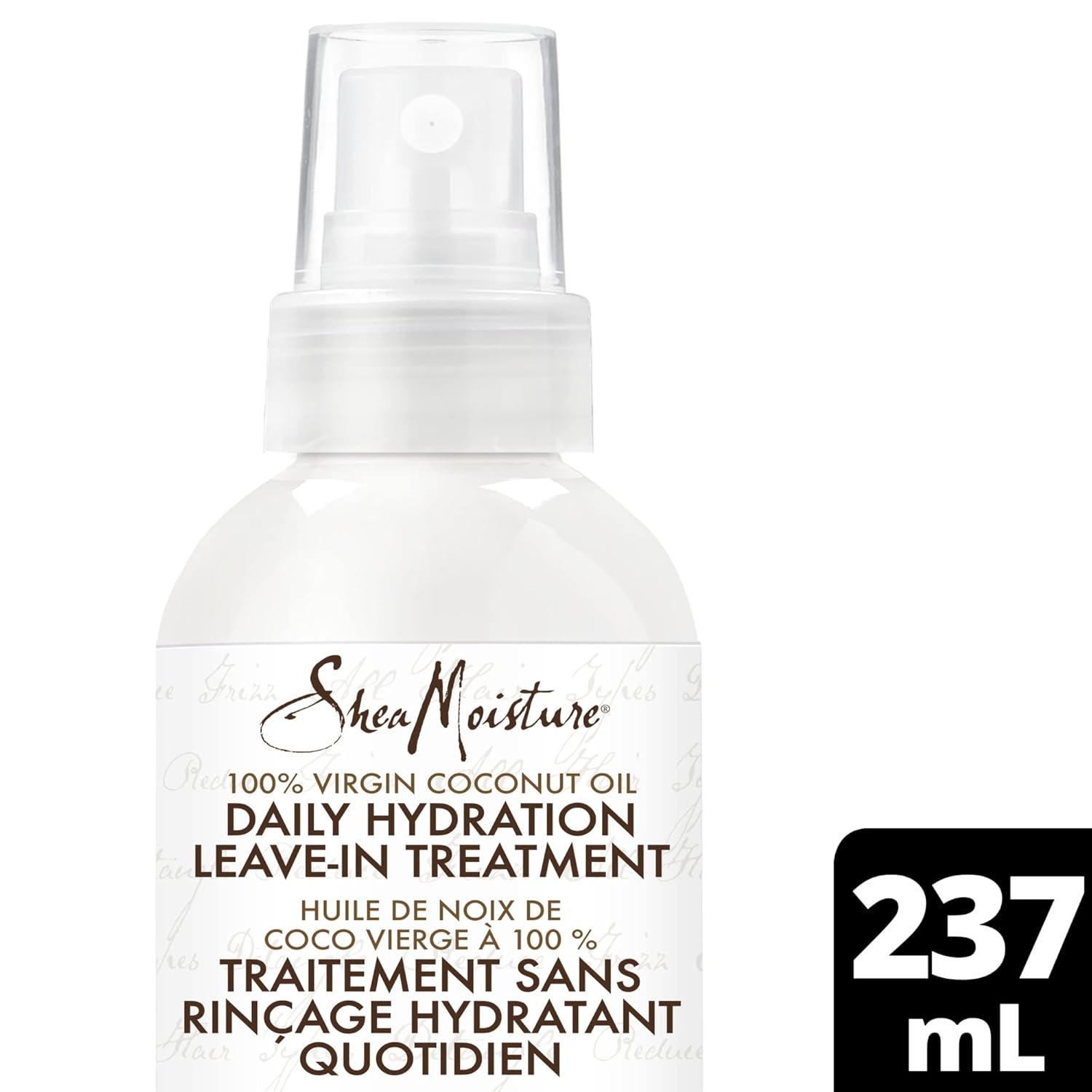 SheaMoisture Tratamiento acondicionador sin enjuague para todo tipo de cabello, aceite de coco 100% extra virgen y crema para mejorar los rizos de
