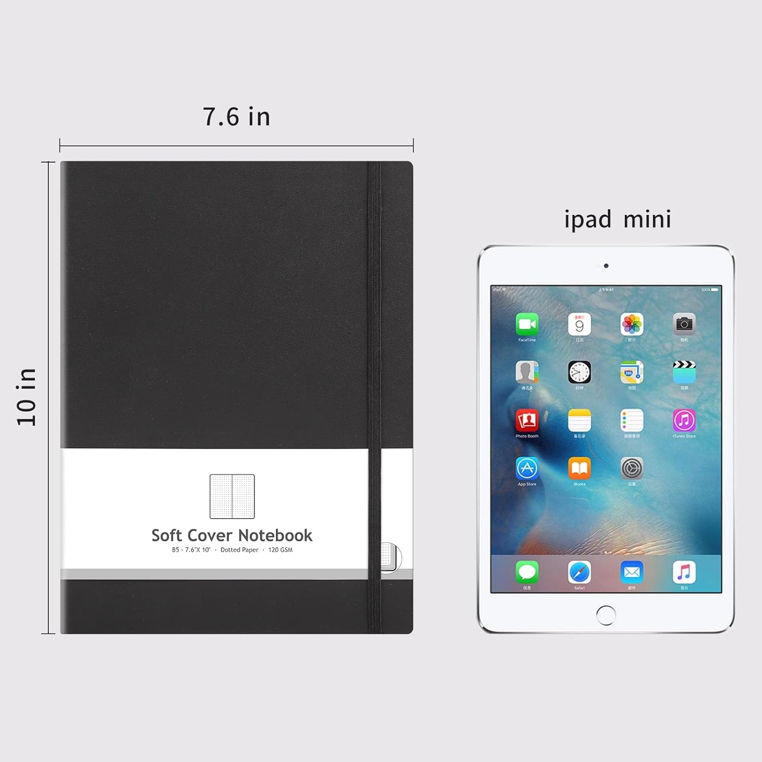 AHGXG Paquete de 2 cuadernos B5 con cuadrícula de puntos (7.6 x 10 pulgadas) con papel grueso de puntos de 4.23 ozm, cubierta de cuero suave, total