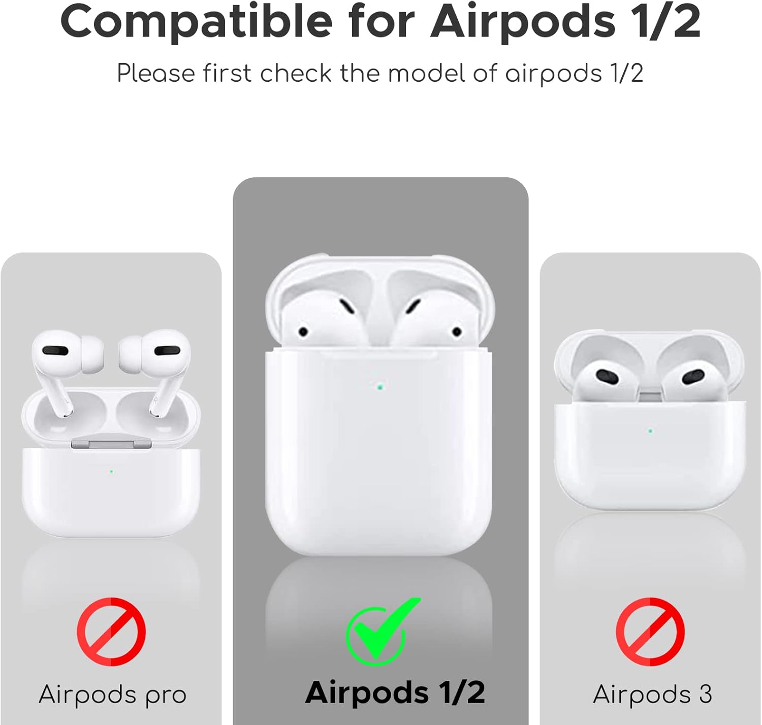 Funda de piel auténtica para Airpods  Funda para Airpod de 1 generación y funda para Airpod de 2 generación compatible con Magsafe y soporta carga