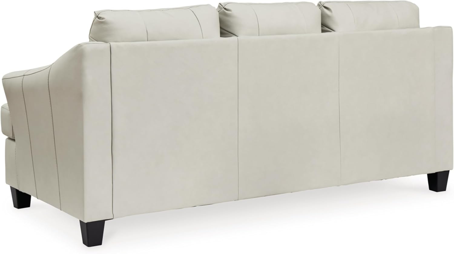 Signature Design by Ashley Sofá moderno de cuero Genoa, color blanco