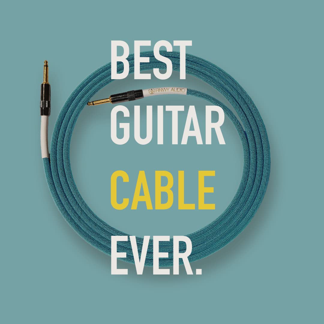 Runway Audio Cable de instrumento cable de menor capacitancia del mercado (15 pies, recto a recto, rojo)